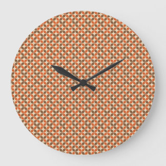 Warm Mid-Century Retro Boomerang Atomic Large Clock