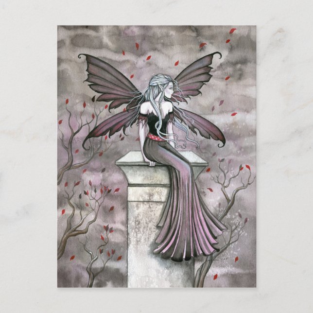 Warm Midnight Gothic Fairy Postcard (Front)