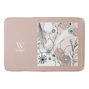 Warm Minimal Boho Art for Homes Bath Mat