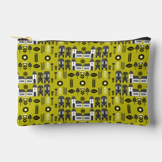 Warm Mustard Scandi Home Decor Accessory Pouch (Front)