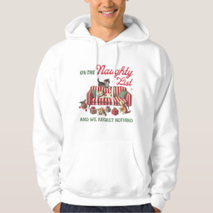 Warm Naughty Cat Christmas Cozy Pet Lover Hoodie
