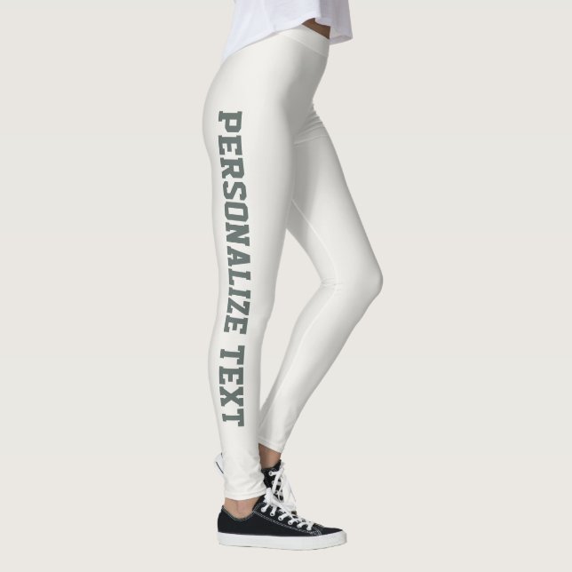 Warm Neutral Dark Metallic Shimmers Personalized Leggings (Right)
