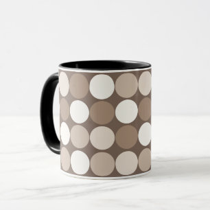 Warm Neutral Earth Geometric Circles  Mug
