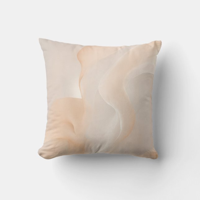 Warm Neutrals | Dynamic Forms Art Throw Pillow (Front)