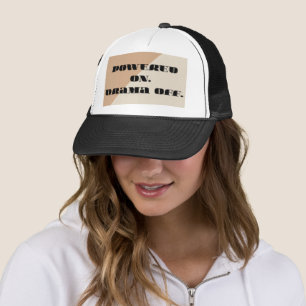 Warm oat and cloud white AI art  Trucker Hat