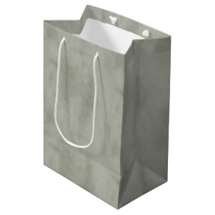 Warm Olive Green Christmas Medium Gift Bag