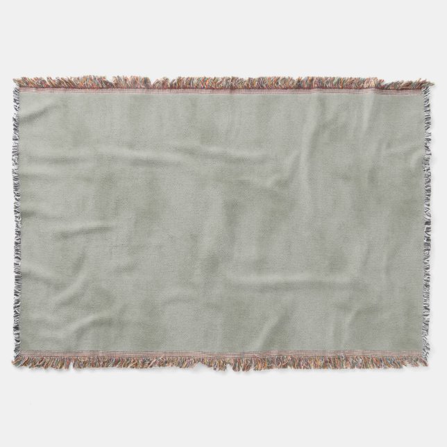 Warm Olive Green Christmas Throw Blanket (Front)