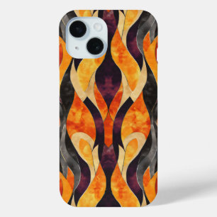 Warm Orange Abstract Pattern iPhone 15 Case