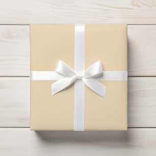 Warm Pale Vanilla Cream Beige Solid Colour Wrapping Paper