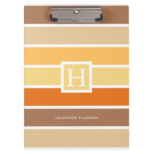Warm Pastel Autumn Colour Palette | Personalized Clipboard (Front)