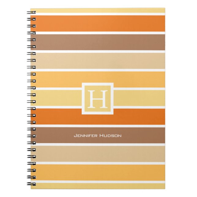 Warm Pastel Autumn Colour Palette | Personalized Notebook (Front)