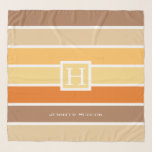 Warm Pastel Autumn Colour Palette | Personalized Scarf<br><div class="desc">Stylish Autumn colour palette in warm pastel colours with an elegant badge with initials.
A wonderful colour combination for a Magical and Cozy Autumn or any other season.
Personalize by changing the initials and name or press customize to add further your own touch.</div>