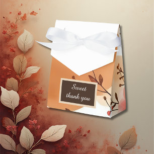 Warm Peach Boho Florals Favor Box