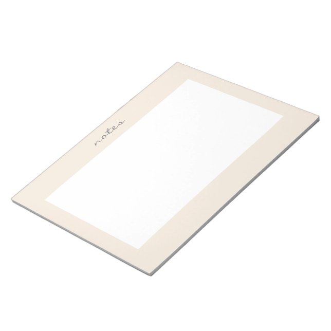 Warm Peach Frame Script Notepad (Angled)