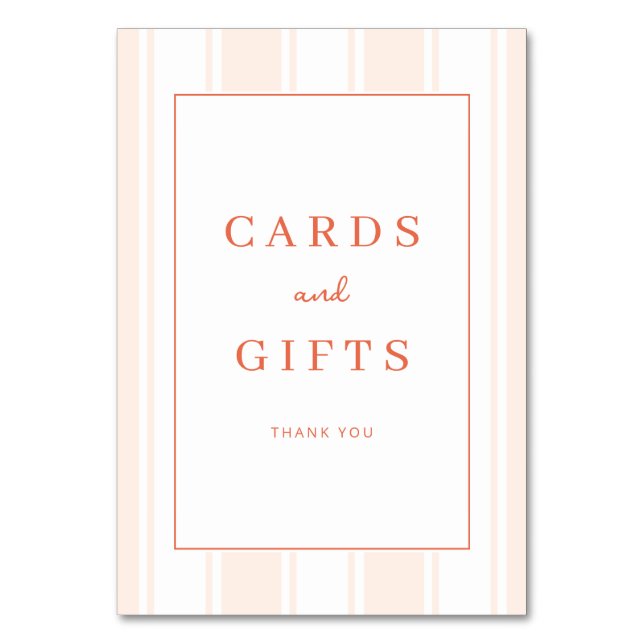 Warm Peach Minimalist Gratitude Card (Front)