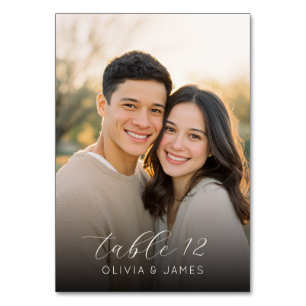 Warm Photo Table Number