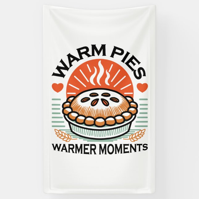Warm Pies Warmer Moments – Cozy Autumn Design Banner (Vertical)