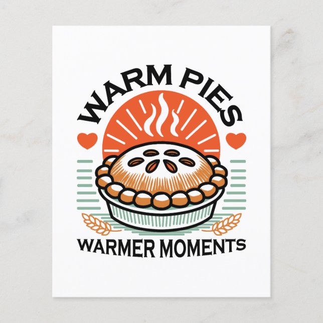 Warm Pies Warmer Moments – Cozy Autumn Design Flyer (Front)