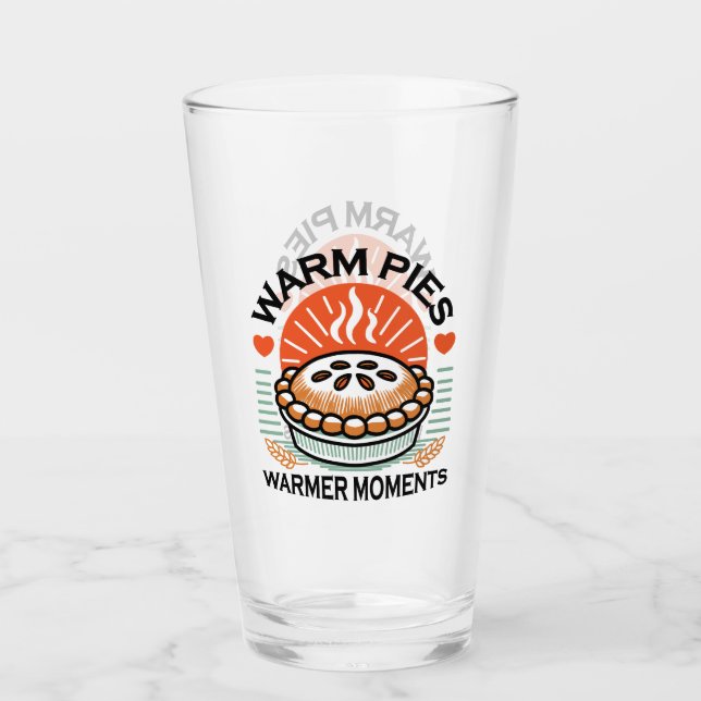 Warm Pies Warmer Moments – Cozy Autumn Design Glass (Front)