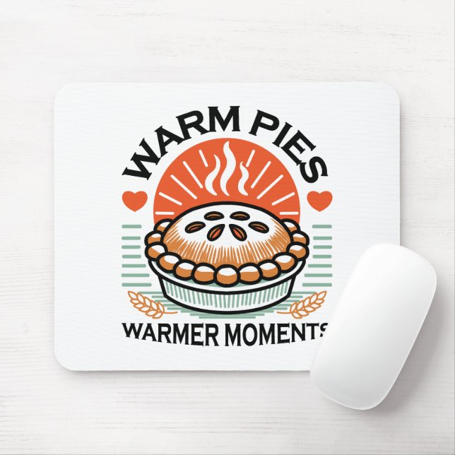 Warm Pies Warmer Moments – Cozy Autumn Design Mouse Pad (With Mouse)
