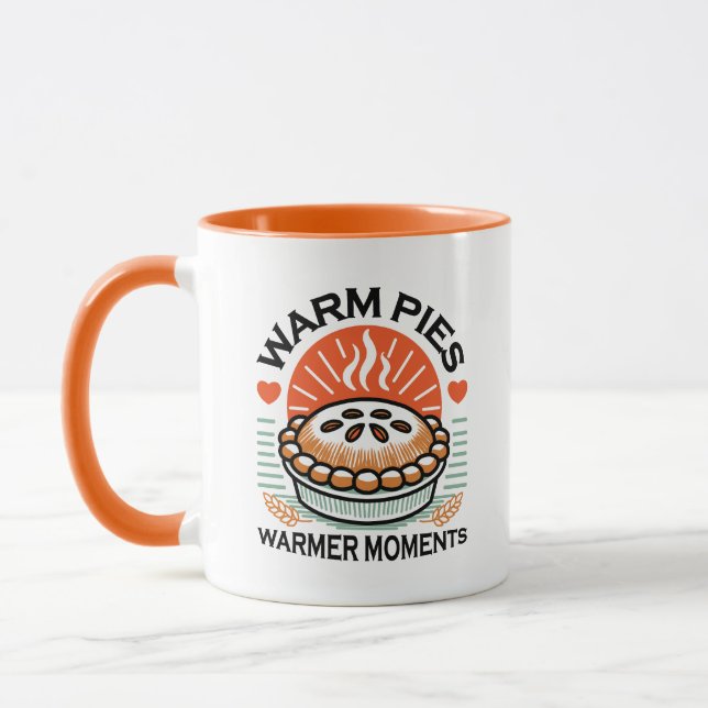 Warm Pies Warmer Moments – Cozy Autumn Design Mug (Left)