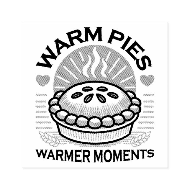 Warm Pies Warmer Moments – Cozy Autumn Design Rubber Stamp (Imprint)