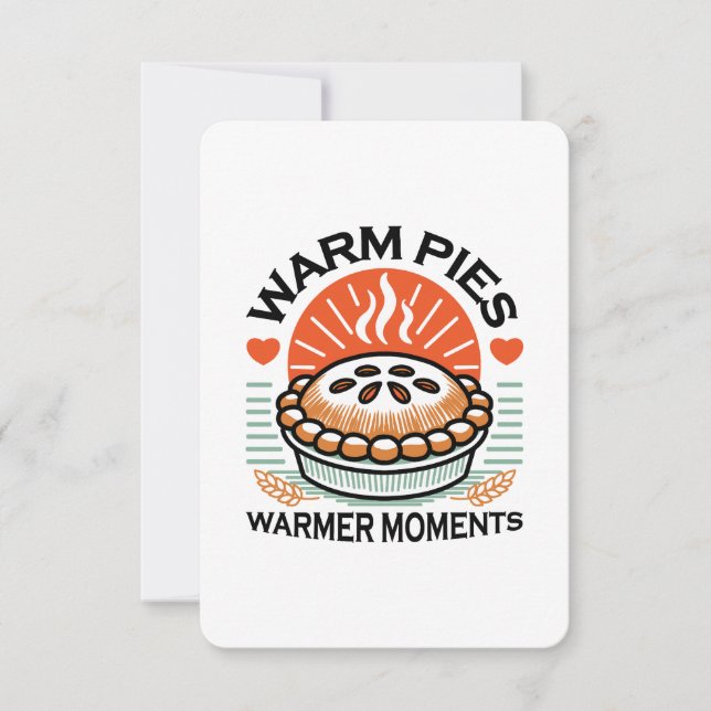 Warm Pies Warmer Moments – Cozy Autumn Design Thank You Card (Front)