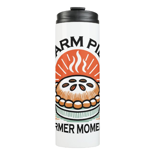 Warm Pies Warmer Moments – Cozy Autumn Design Thermal Tumbler (Front)