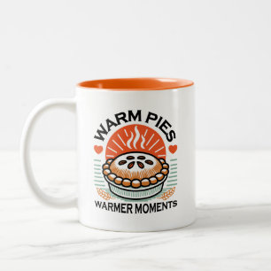 Warm Pies Warmer Moments – Cozy Autumn Design Two-Tone Coffee Mug