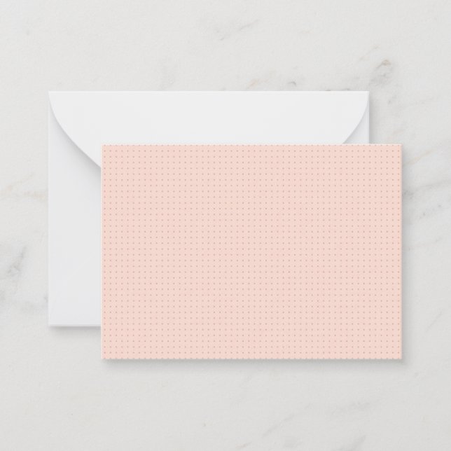 Warm Pink Darker Dot Grid Pattern Note Cards (Front)