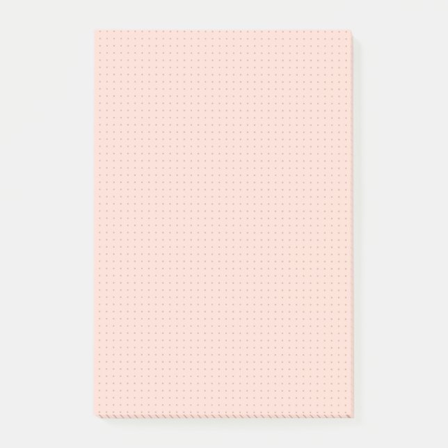Warm Pink Dot Grid Darker Post-It Notes (Front)