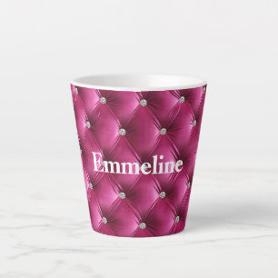 Warm Pink Faux Velvet Latte Mug