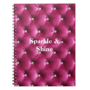 Warm Pink Faux Velvet Notebook