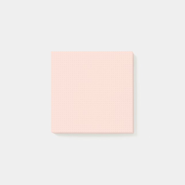 Warm Pink Light Dot Grid Post-It Notes (Front)