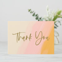 Warm Pink Yellow Pastel Modern Elegant Blank