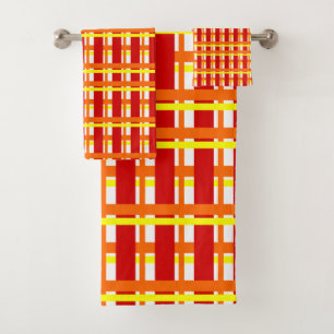 Warm Plaid Bath Towel Set