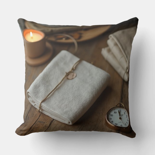 warm props Throw Pillow (Front)