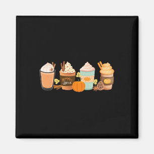 Warm Pumpkin Spice Latte Drinks Fall Coffee Lattes Magnet