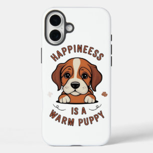 Warm Puppy Joy iPhone 16 Plus Case