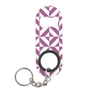 Warm Purple Geometric Deco Cube Mini Bottle Opener