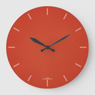 Warm Red Grainy Texture Modern Large Clock