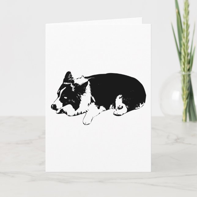 warm rest wish, corgi card (Front)