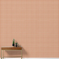 Warm Rustic Autumn Brown Cozy Chequerboard Pattern
