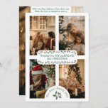 Warm Rustic Family Photo Collage Christmas Holiday Card<br><div class="desc">Personalize the front and back of this warm,  rustic design. Can include 5 family photos and a personalized greeting on the back.</div>