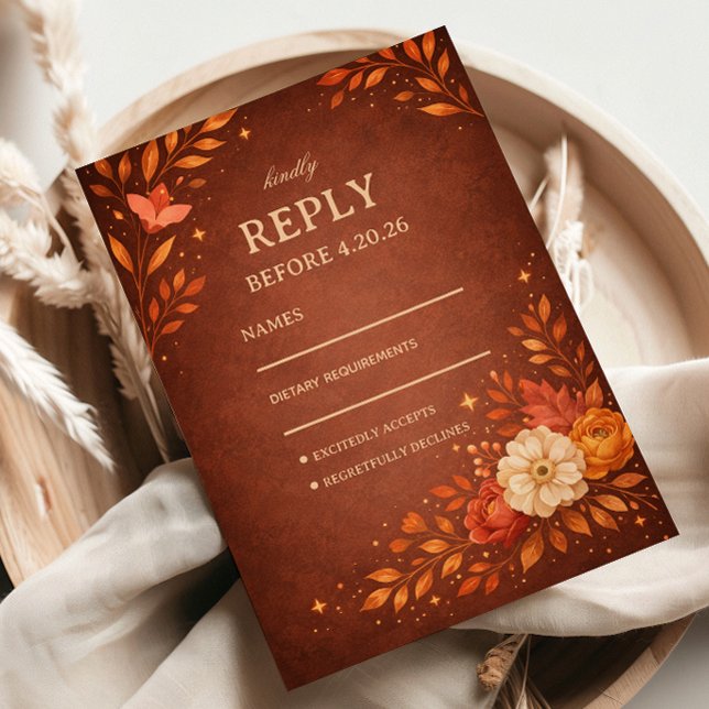 Warm Rustic Floral Guest Response (Creator Uploaded)