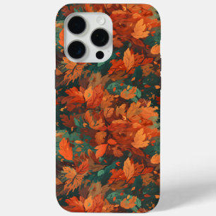 Warm Rustic Watercolor Leaves - Boho Aesthetic iPhone 15 Pro Max Case