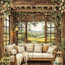 Warm Rustic Wood Textures Wall Art