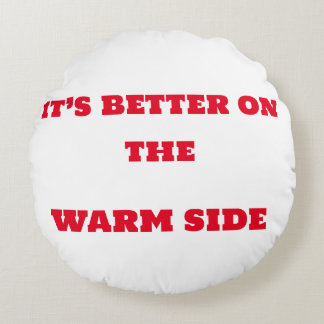 Warm side Cool side Round Pillow