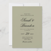 Warm Solid Colour Minimalist Script Wedding