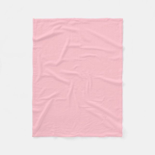 Warm Solid Pink Fleece Blanket (Front)
